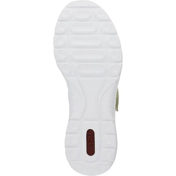 NEW RIEKER women\'s nikita slip-on shoes in ginger/off white synthetic